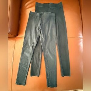 Aerie Black Leggings Pair Lot Cotton Low Rise Small Long